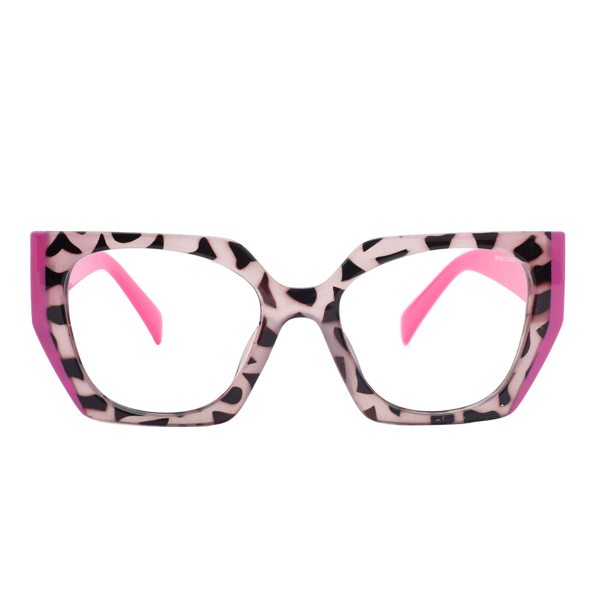 RETRO PUNK CAT EYE LEOPARD MULTICOLOR SUNGLASSES Betsey Johnson Party In The Front Pink Leopard Print Black  main image 2