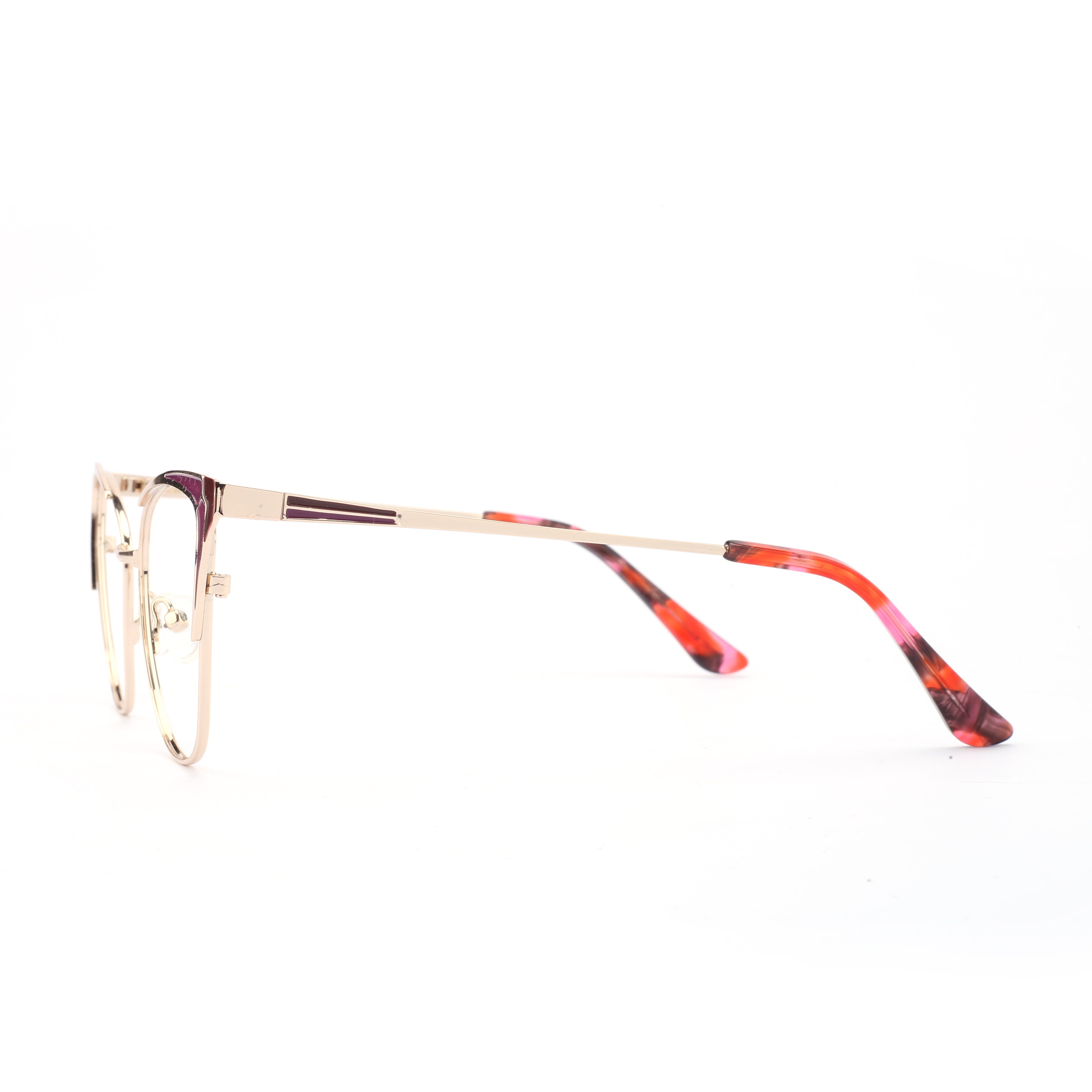 #color_burgundy with marbled pink-and-red temple