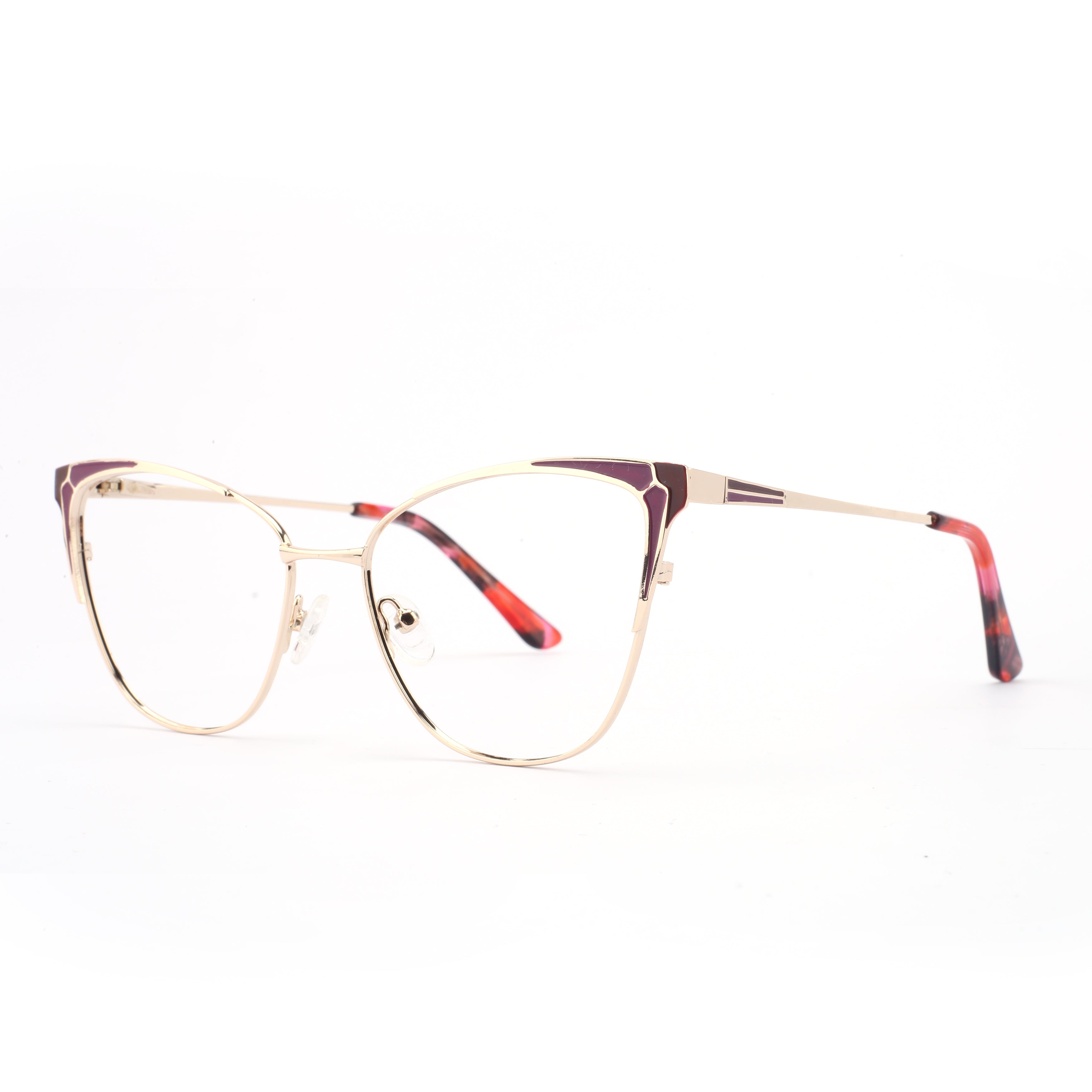 #color_burgundy with marbled pink-and-red temple