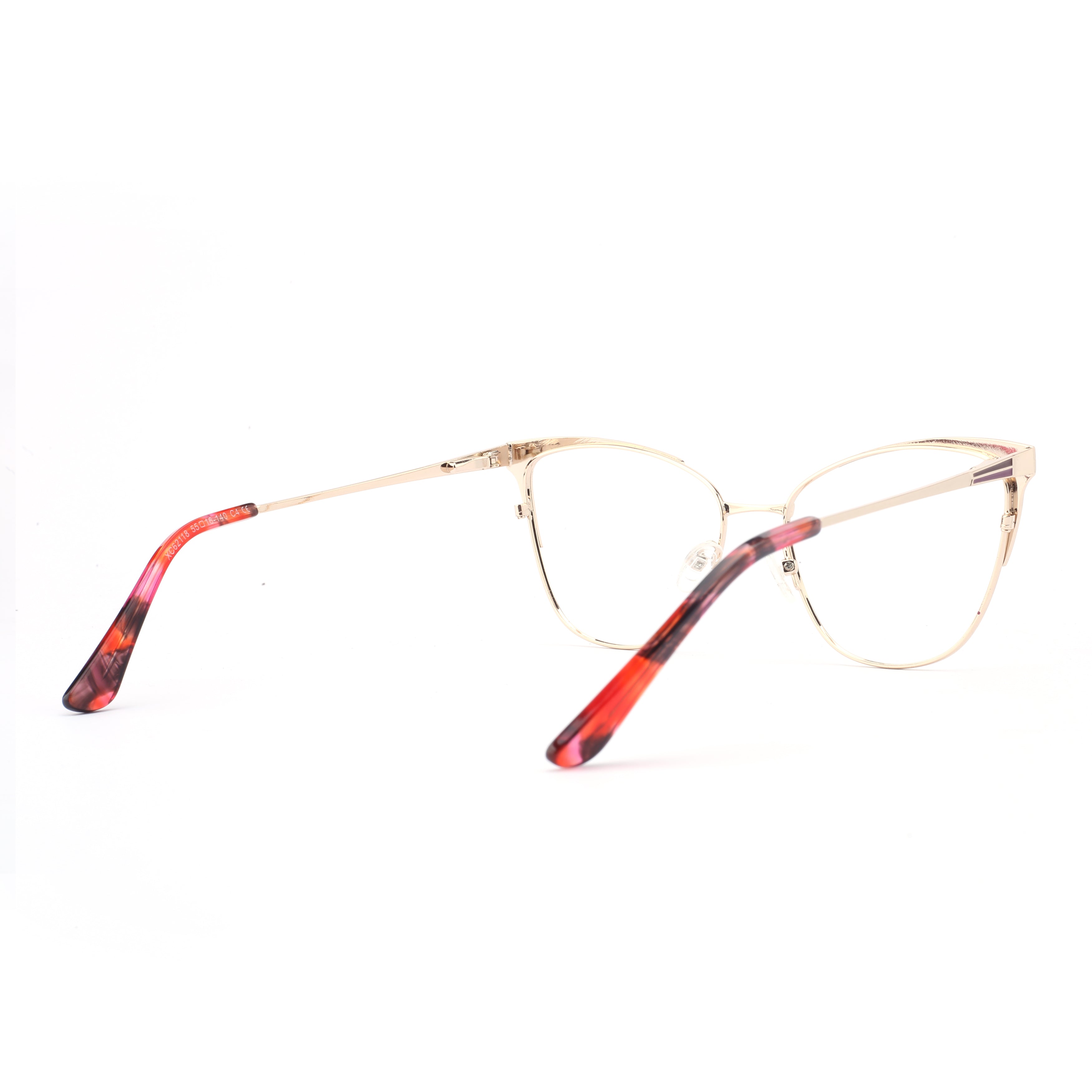 #color_burgundy with marbled pink-and-red temple